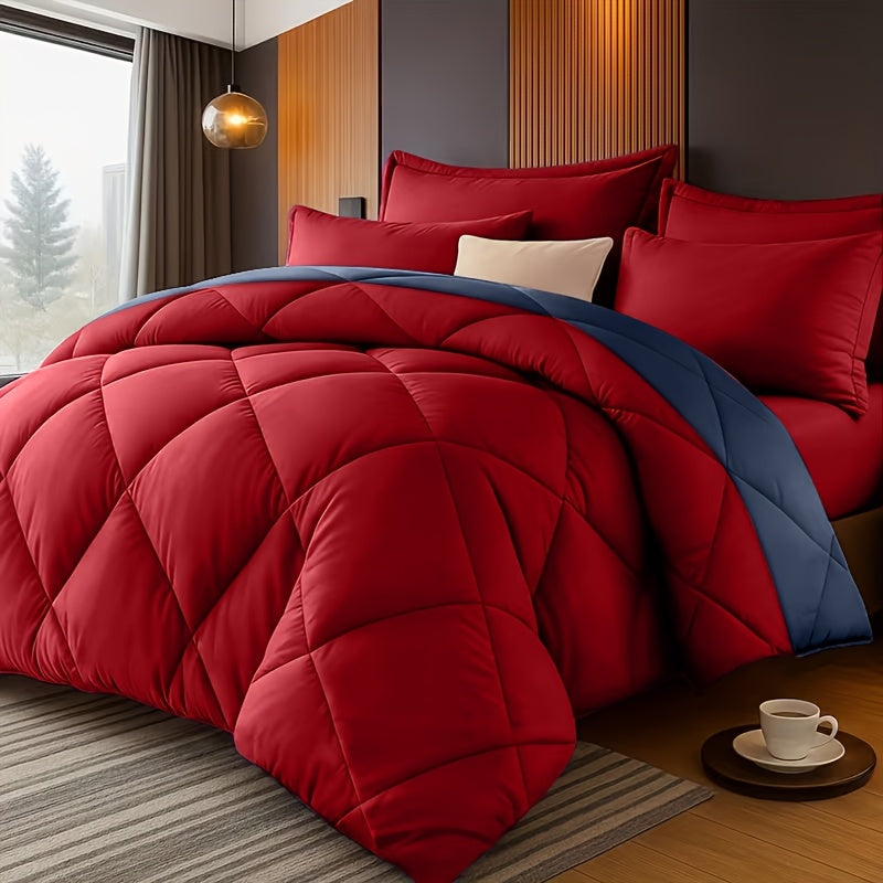 Bedding Comforter Set 30+ Colors All Season – Diamond Quilted Down Alternative Comforter with Pillowcases, Soft Lightweight Breathable Microfiber Fill, Twin Queen King, 2/3 Piece Bed Set for Bedroom Guest Room Dorm