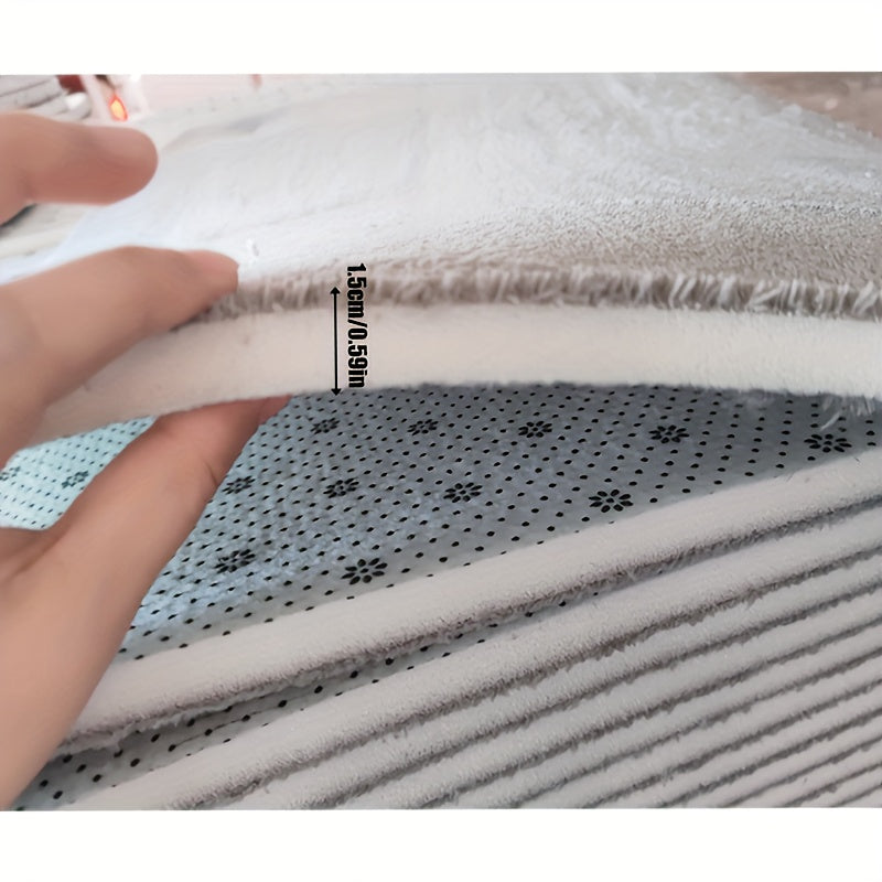 Bath Mat Set 3 Piece – Super Absorbent Non-Slip Shower Rugs, Thick Soft Sponge Bathroom Rugs for Bathtub, Shower & Floor, Heavy Traffic Safe, Modern Bathroom Decor