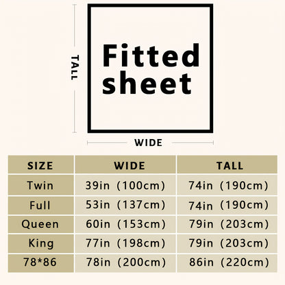 Soft Fitted Bed Sheet Set 3-Piece with 2 Pillowcases – Solid Color Layered Fitted Sheet for Bedroom Guest Room Hotel Mattress Protection