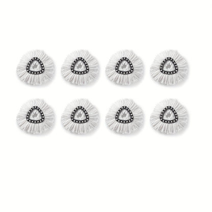 Spin Mop Replacement Heads Microfiber 360° - 4 or 8 Pack Refills for Standard Rotary Mop, Machine Washable, Reusable, Fits Wood Tile Laminate Marble Floors
