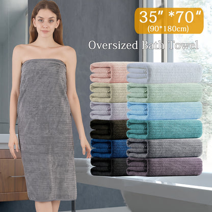 Oversized Bath Towels Set 4 Pack – 35"x70" Extra Large Microfiber Bath Sheets, Super Soft Absorbent Quick Dry Shower Towels for Bathroom, Hotel, Family, 13 Colors Available