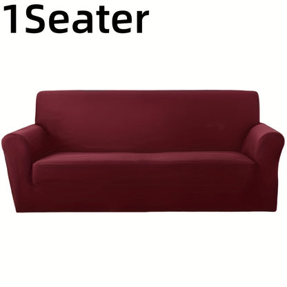 Sofa Cover Elastic Non-Slip Stretch Couch Slipcover for 1 2 3 4 Seater – Cat Scratch Resistant, Breathable Fabric, Fits Living Room, Bedroom & Office – Grey, Black, Red, Navy, Coffee