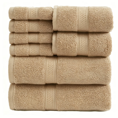 Towel Set 8 Piece & 16 Piece – Soft Absorbent Bath Towels, Hand Towels & Washcloths | Quick Dry Thickened Bathroom Towels for Home Hotel Spa | 12 Colors