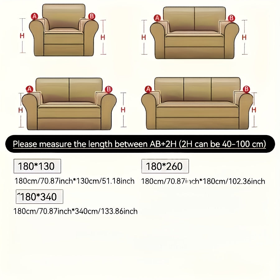 Sofa Cover Couch Protector Bohemian Retro Woven Velvet Throw Blanket – Pet Friendly Slip Resistant Machine Washable Soft Plush Slipcover for Armchair Loveseat 3 4 Seater Sectional Sofa White Grey Dark Gray