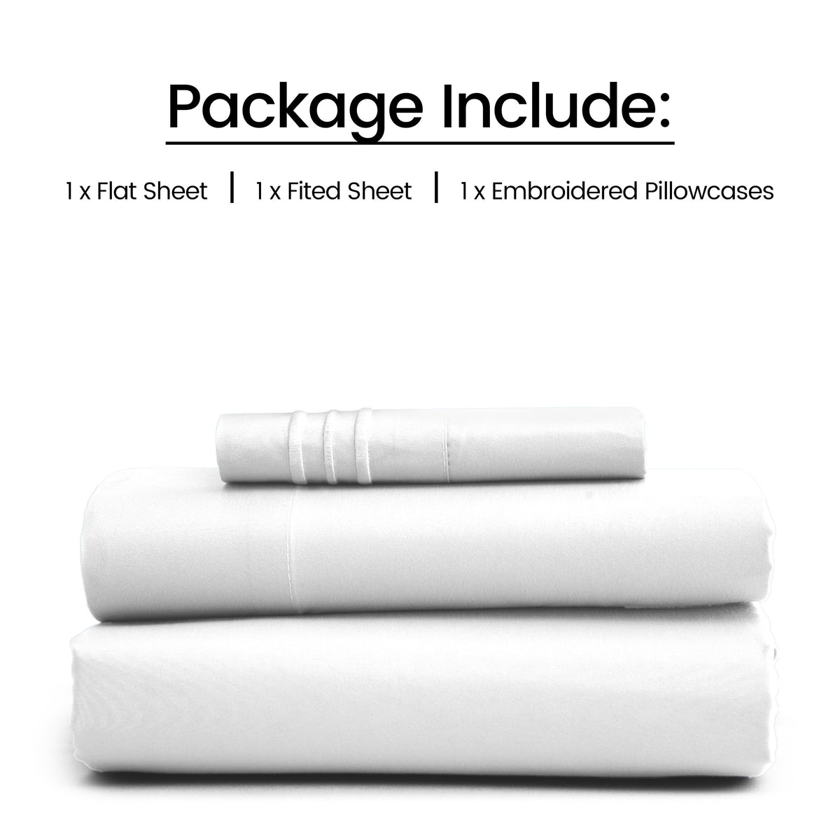 1800 Series Bed Sheets Set 4 Pieces – Brushed Microfiber Deep Pocket Sheet Set with Pillowcases, Cooling & Breathable Bedding for All Seasons, Fade Resistant, Fits Mattresses Up to 16 Inches