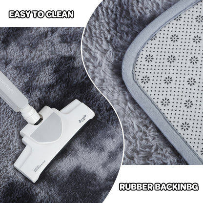 Shaggy Area Rug for Living Room – Ultra-Soft Fluffy Bedroom Carpet, Thick Plush Floor Mat for Home Decor, 5x7 6x9 8x10 9x12 Ft, Tie-Dye & Solid Colors