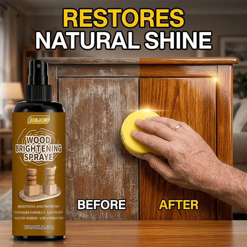 Hardwood Floor Cleaner Polish & Scratch Repair – Multi-Purpose Wood Furniture Restorer, Deep Shine for Floors Car Interiors & Wooden Surfaces, 50ML