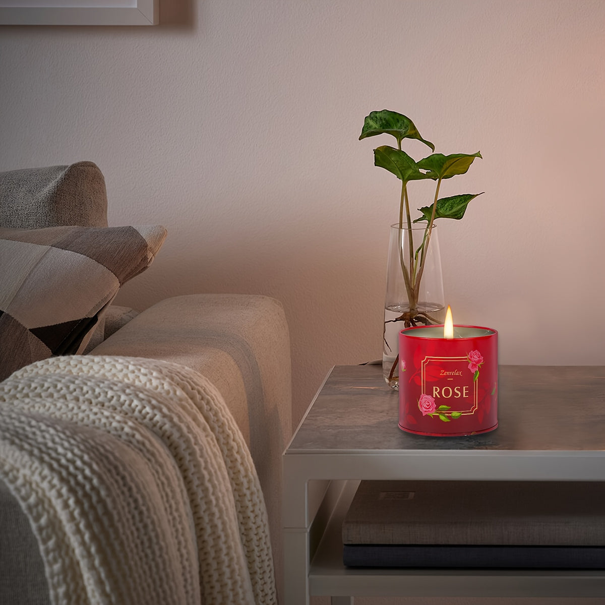 Scented Candle Set for Women 30oz – Rose Sandalwood Cinnamon Apple Lavender Soy Wax Candles in Metal Jar, Aromatherapy Home Decor Gift for Birthday Christmas Valentine’s Day Mother’s Day, Long Burn Time