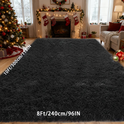 Machine Washable Shag Rug Super Soft Thick Plush Non-Slip Fluffy Carpet for Bedroom Living Room Study Dorm - 3x5 5x7 6x9 8x10 Ft - White Pink Gray Blue Green Black Home Decor Christmas Gift