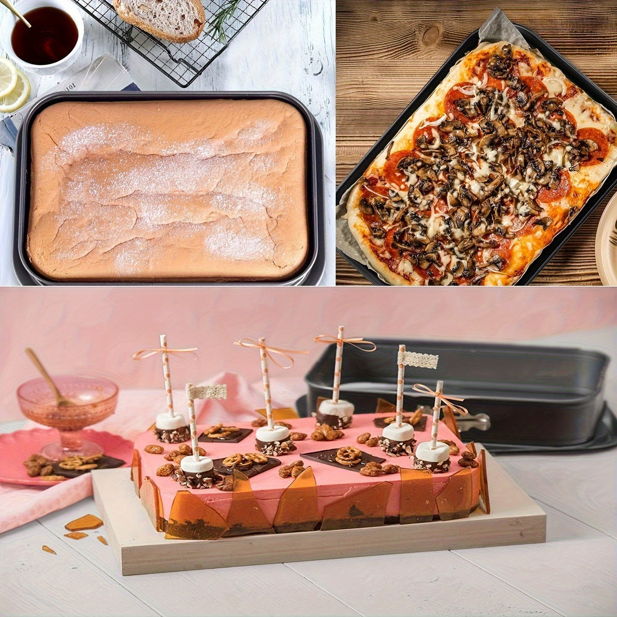 Springform Cake Pan Non-Stick Carbon Steel with Removable Bottom – Leak-Proof Cheesecake Pan, Easy Release Bakeware for Cheesecakes, Brownies & Holiday Baking, Secure Latch, Dishwasher Safe