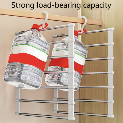 Space Saving Pants Hanger Foldable Multi-Layer 2/4/8-Pack – Stainless Steel Non-Slip Closet Organizer for Jeans, Leggings & Scarves, Stackable Clothes Rack for Bedroom Wardrobe