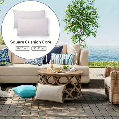 Square Pillow Inserts Hypoallergenic Cushion Filling 1/2/4 Pack – White Fiber Fill Throw Pillow Inserts for Sofa Bed Patio, Fluffy & Soft for Living Room Bedroom Office Outdoor Decor