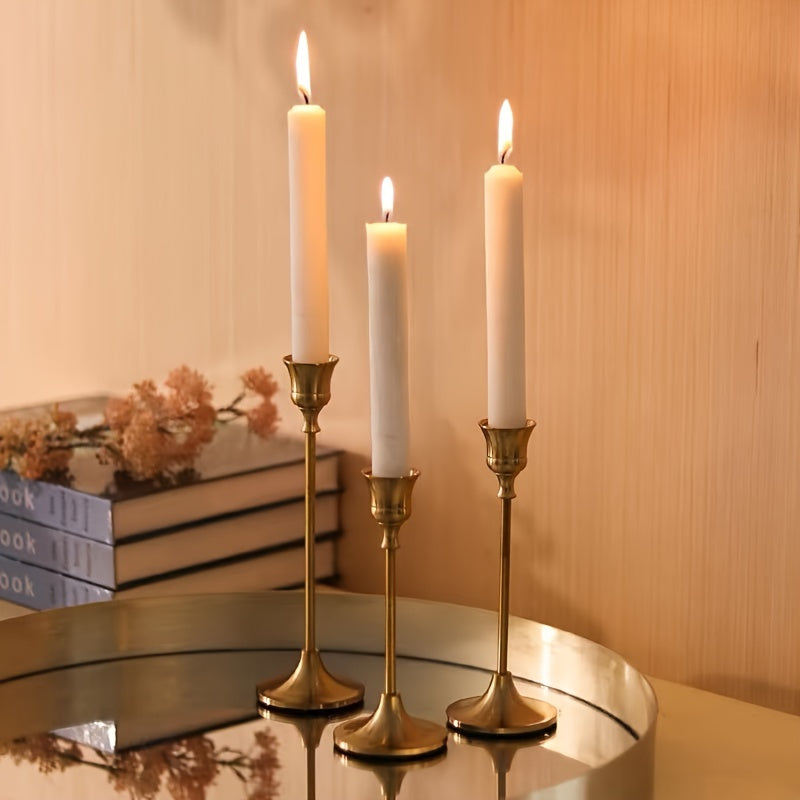 Metal Candle Holders Set of 30 – S/M/L Mixed Sizes for Wedding, Christmas, Halloween, Candlelight Dinner & Home Decor, Table Centerpiece Photo Props, Retro & Black