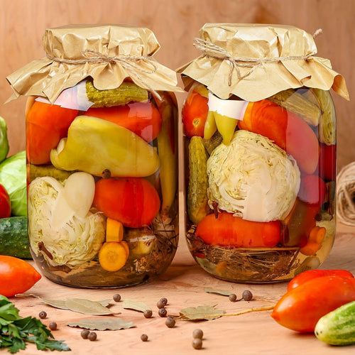 1 Gallon Glass Mason Jars with Airtight Lids 2 Pack – Wide Mouth Hinged Storage Jars with Silicone Gaskets for Fermenting Canning Preserving