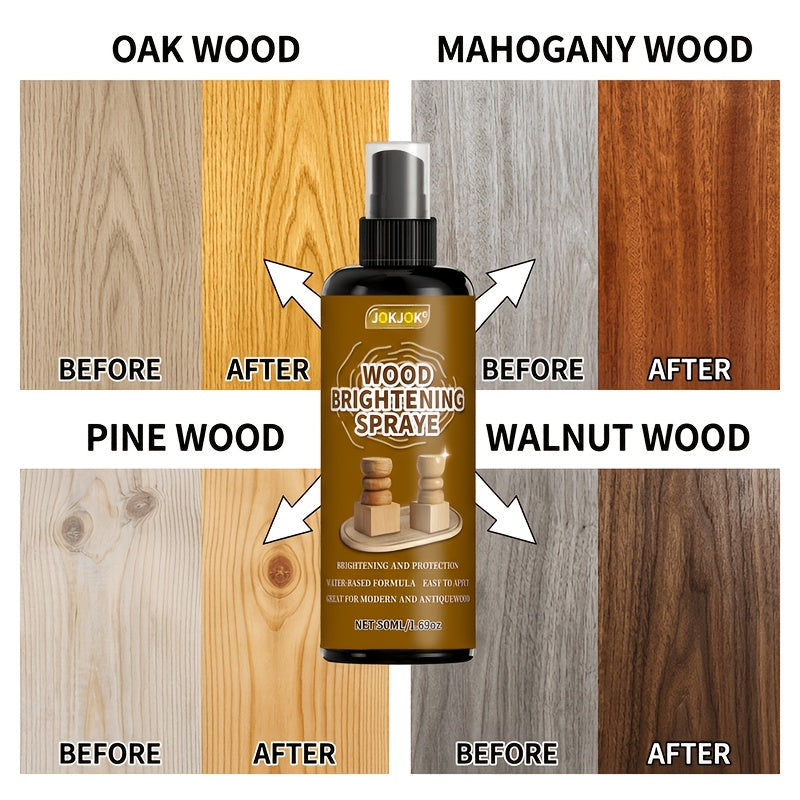 Hardwood Floor Cleaner Polish & Scratch Repair – Multi-Purpose Wood Furniture Restorer, Deep Shine for Floors Car Interiors & Wooden Surfaces, 50ML