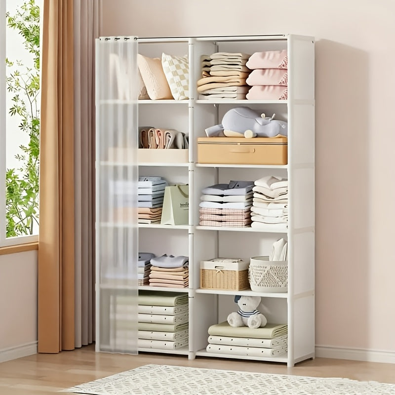 6-Tier Multi-Purpose Storage Rack 15.75 Inch Dust-Proof Shelving Unit Easy Assembly Organizer for Clothes, Books & Miscellaneous – Utility Shelf for Office, Bedroom, Living Room, Classroom & Dorm
