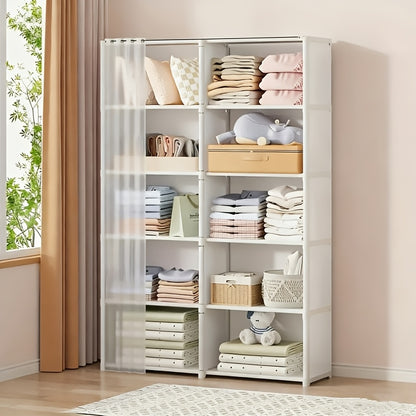 6-Tier Multi-Purpose Storage Rack 15.75 Inch Dust-Proof Shelving Unit Easy Assembly Organizer for Clothes, Books & Miscellaneous – Utility Shelf for Office, Bedroom, Living Room, Classroom & Dorm