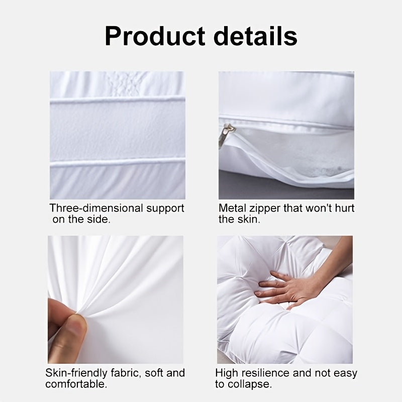 Hotel Quality Pillows for Sleeping 2-Pack – Luxury 5-Star Deep Sleep Neck Support, Non-Collapse Hypoallergenic Polyester Fill, Cooling Soft Texture, Queen & King Size, All-Season Bed Pillows