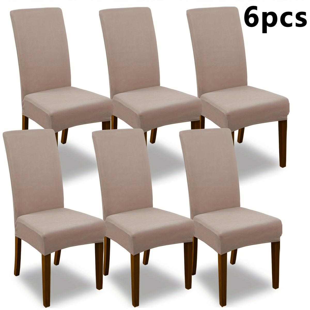 Dining Chair Covers Set of 4 6 Stretch Jacquard Slipcovers, Elastic Chair Cover for Dining Room Kitchen Wedding Office Living Room, Washable Furniture Protector in 9 Colors