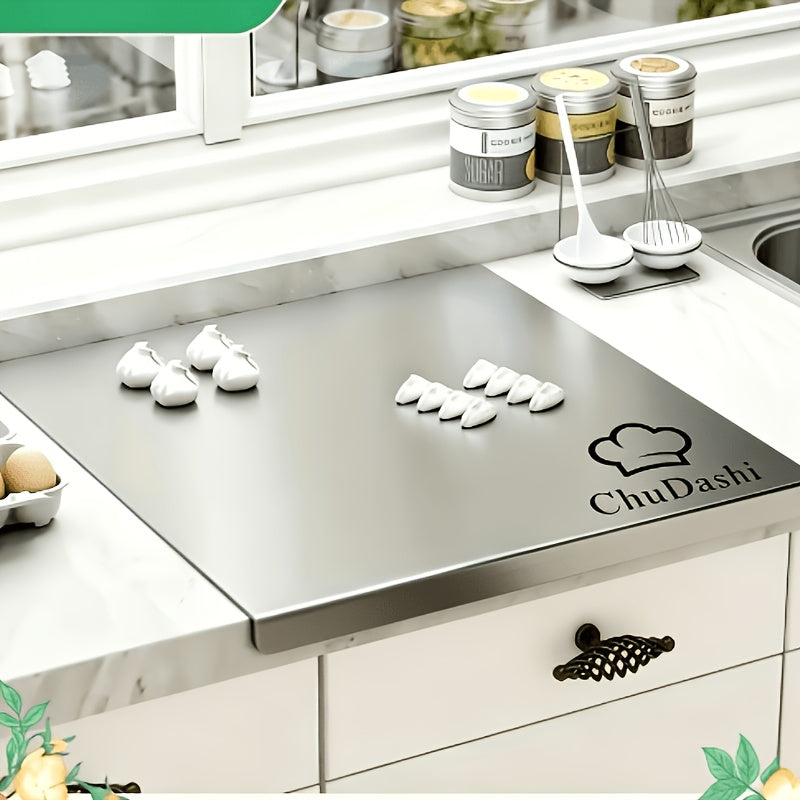 304 Stainless Steel Cutting Board Kitchen Meat Chopping Board, Hygienic Non-Porous Knife Board for Meat, Fish & Vegetables, Easy-Clean Kitchenware – 5 Sizes Available