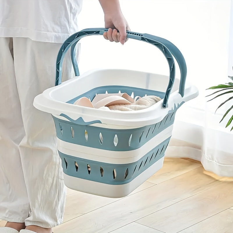 Wall-Mounted Folding Laundry Basket Large – Hanging Clothes Hamper for Bathroom & Bedroom, Space-Saving Collapsible Plastic Hamper, Foldable Dirty Clothes Storage Basket, Mother's Day Gift Idea