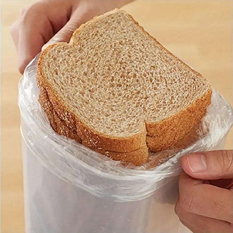Bread Storage Container with Lid Transparent Flip Top Leak-Proof Reusable Plastic Sealing Box for Bread Toast Fruits Vegetables Rectangle Kitchen Food Storage Red Black
