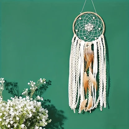 Dream Catcher 5 Pack Large Handmade Boho Wall Decor with Moon & Sun Design – Camel Feather Wall Hanging for Bedroom, Nursery & Living Room – Perfect Christmas & Thanksgiving Gift