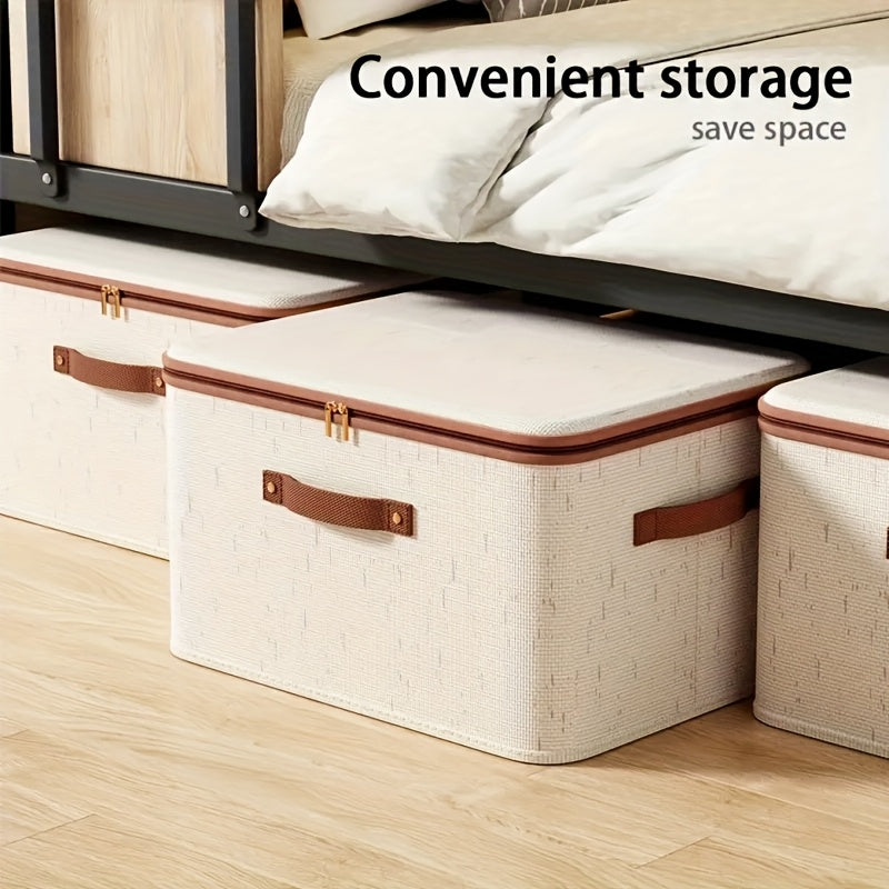Foldable Storage Bins with Lids 2 Pack Large Capacity Collapsible Organizer for Clothes, Blankets, Books, Toys & Under-Bed Storage – Space Saving Home Storage Solution