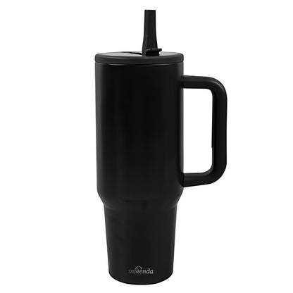 40oz Stainless Steel Insulated Tumbler with Foldable Straw & Lid – Double Wall Vacuum, Keeps Hot 12H Cold 24H, 6 Colors, Perfect for Travel, Office, Car, Gifts