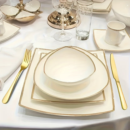 Gold Silverware Set Stainless Steel 20 or 60 Piece Heavy Duty Dishwasher Safe Rust-Proof Non-Toxic Flatware with Gift Box for Restaurant Wedding Home Thanksgiving Christmas