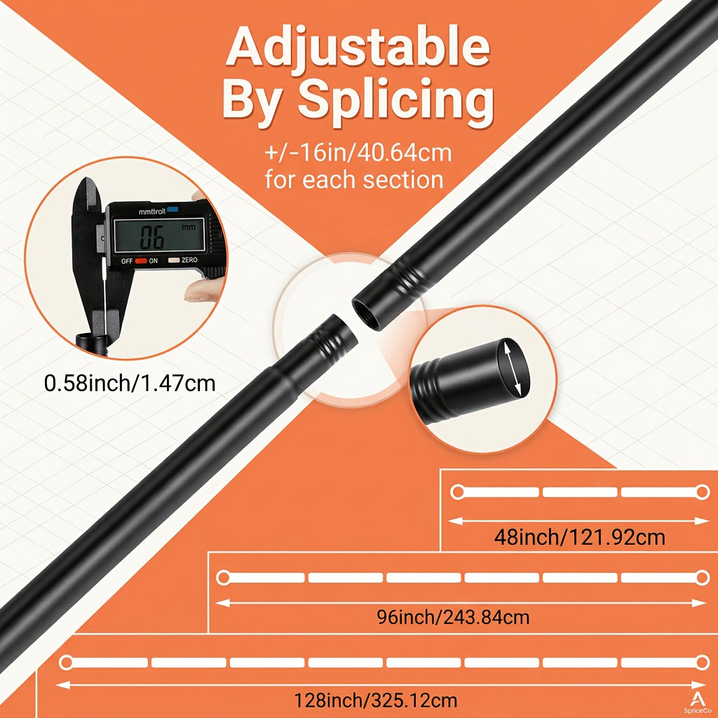 No Drill Curtain Rod Adhesive Curtain Rods for Windows 32 to 128 Inch Renter Friendly 5/8 Inch Metal Drapery Pole No Hole Black White Gold Contemporary