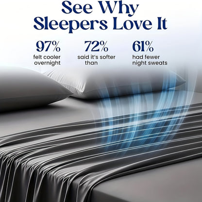 Bamboo Bed Sheet Set 3-4 Piece 4000TC Extra Deep Pocket 20 Inch Luxury Soft Cooling Sheets for Hot Sleepers Wrinkle Shrink Resistant Fitted Flat Sheet Pillowcases Twin Full Queen King 12 Colors