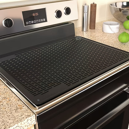 Silicone Stove Top Cover Mat 28x20 Inch Heat-Resistant Cooktop Protector 1/2pcs – Scratch-Resistant Glass Cooktop Guard & Dish Drying Mat for Gas Electric Stoves, Kitchen Counter Protector