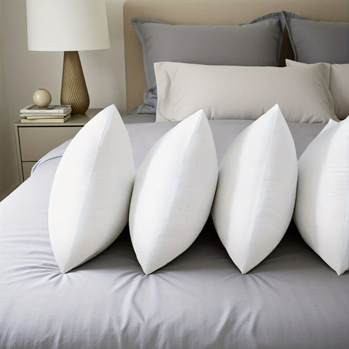 Fluffy Square Pillow Inserts with Zipper Closure – 4 Pack Plump Cushion Stuffer Inserts for Sofa, Bed & Patio | 6 Sizes | Machine Washable | 100% Polyester Fill