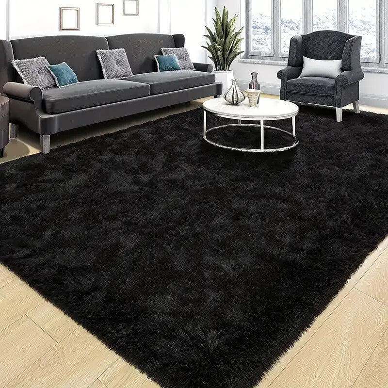 Tie-Dye Fluffy Area Rug Machine Washable Non-Slip Soft Plush Floor Rug for Living Room Bedroom Home Decor – 6x9 Ft Modern Shag Carpet Room Decor