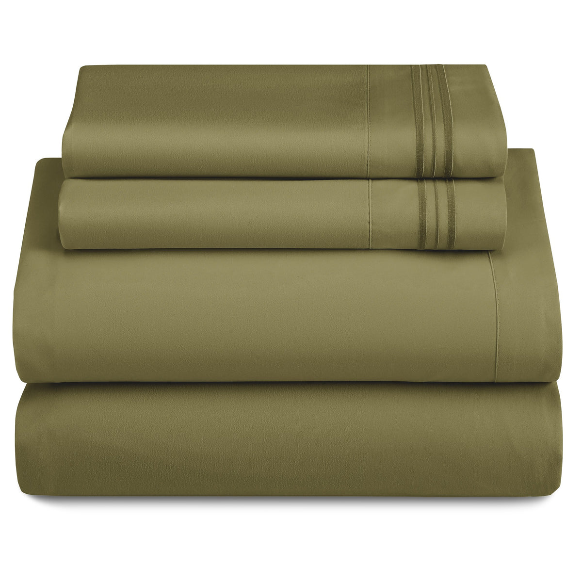 Soft Microfiber Bed Sheet Set 4-Piece 1800 Series 16 Inch Deep Pocket Hotel Luxury Cooling Sheets with Embroidered Pillowcases, Fade & Shrink Resistant, Twin to Cal King, 20 Colors