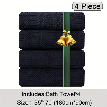 Oversized Bath Towel Set Microfiber XL – Super Absorbent Quick Dry Extra Large Bath Sheets for Family & Hotel, Soft Plush Shower Towels, 4-Piece & 8-Piece Sets, Multiple Colors & Patterns