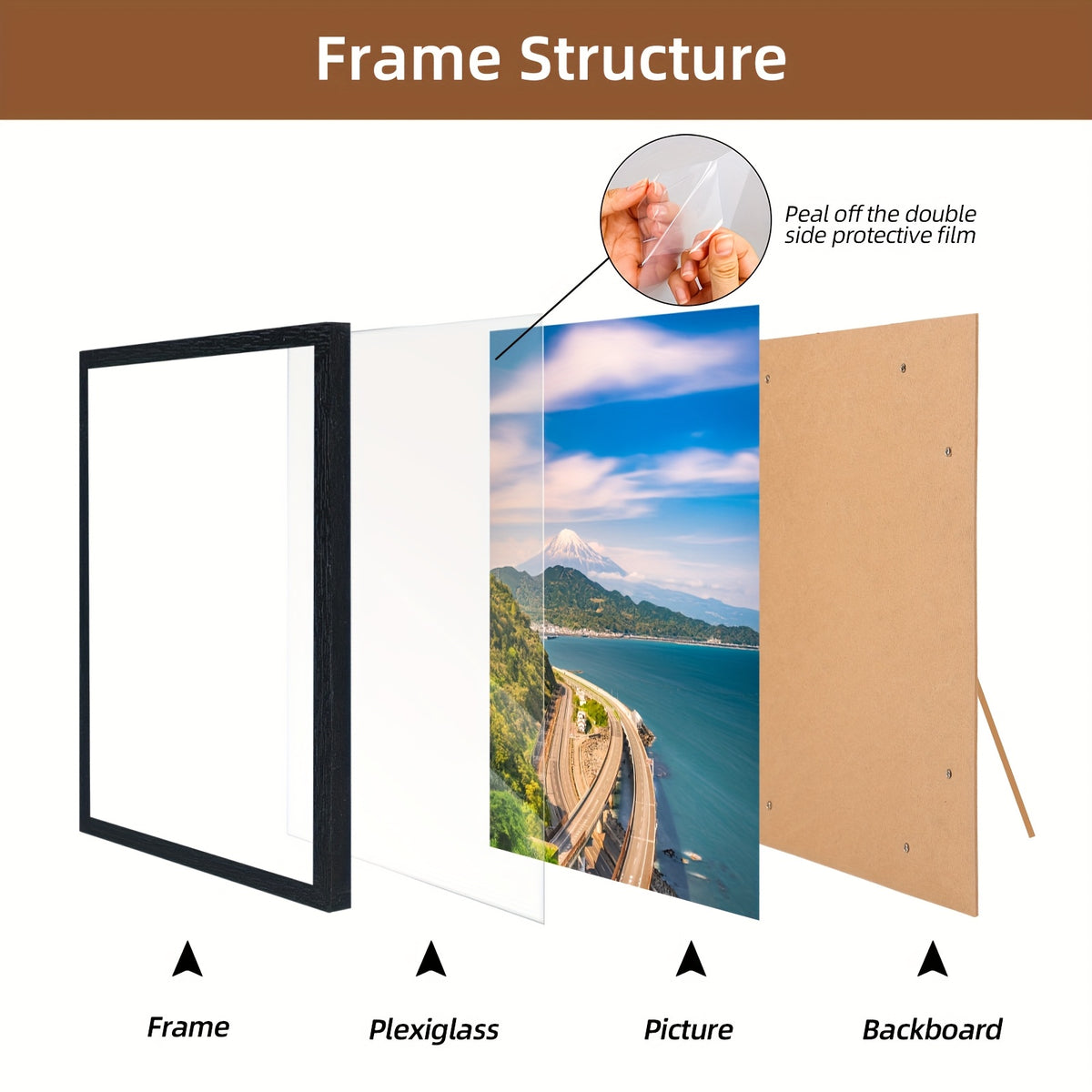 Gallery Wall Picture Frames Set 15pcs Collage Photo Frame Multi Size 8x10 5x7 4x6 Wall Mount or Tabletop Display Black Home Decor Family Photos