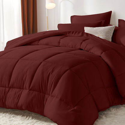 Thin Quilt Comforter Set Twin Full Queen King – Lightweight Breathable Bed in a Bag with Sheets Pillowcases Pillow Shams, All Season Microfiber Bedding Multi-Color