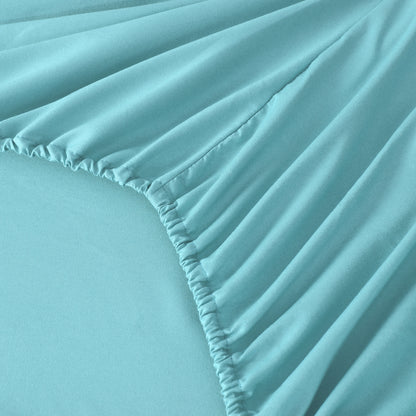 Cooling Bed Sheet Set 3/4 Piece 18 Inch Deep Pocket, Soft Breathable Microfiber Sheets for Hot Sleepers Hotel Luxury Summer Bedding Twin Full Queen King, 12 Colors Available