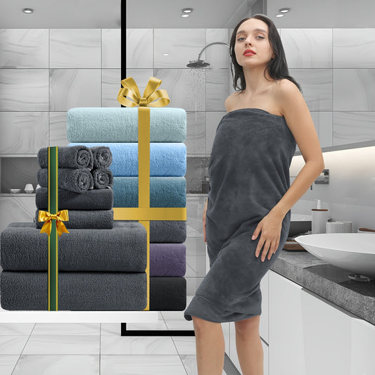 750GSM Extra Large Bath Towels Set 8-Pack 35x70 Inch – Oversized Luxury Bath Sheets Ultra-Soft Thick Highly Absorbent Fast Dry Towels for Bathroom Gym Spa Daily Use
