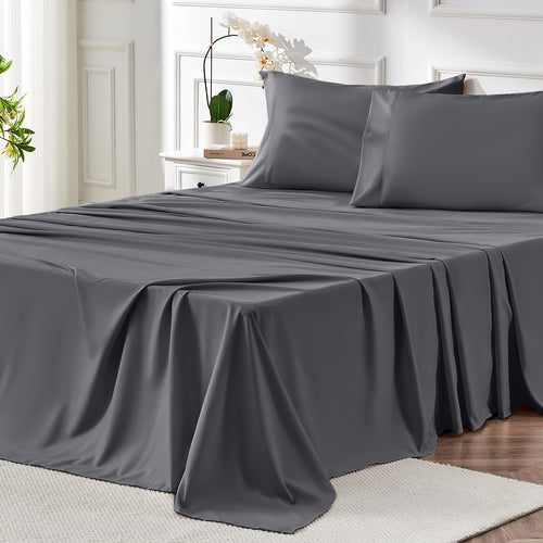 2000 Thread Count Bamboo Bed Sheets Set 4pcs Cooling Breathable Soft Hotel Luxury 16 Deep Pocket Wrinkle Shrink Resistant All Season Hot Sleepers