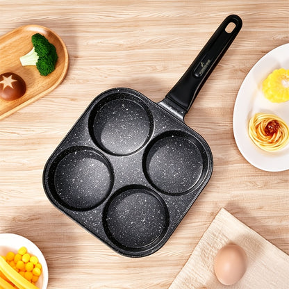 Nonstick Omelet Pan Small Frying Pan - Aluminum Egg Skillet with Heat-Resistant Wooden Handle, Easy Food Release Breakfast Pan for Eggs, Omelettes, Burgers & Pancakes, Easy to Clean Kitchen Cookware