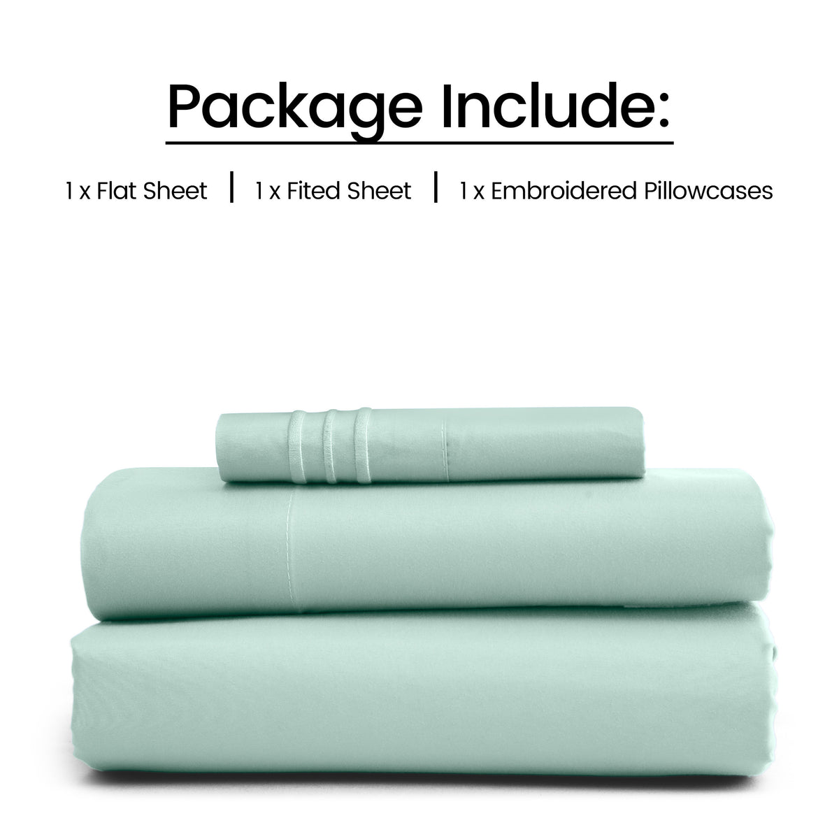 1800 Series Bed Sheets Set 4 Pieces – Brushed Microfiber Deep Pocket Sheet Set with Pillowcases, Cooling & Breathable Bedding for All Seasons, Fade Resistant, Fits Mattresses Up to 16 Inches