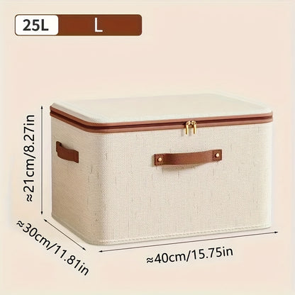 Foldable Storage Bins with Lids 2 Pack Large Capacity Collapsible Organizer for Clothes, Blankets, Books, Toys & Under-Bed Storage – Space Saving Home Storage Solution