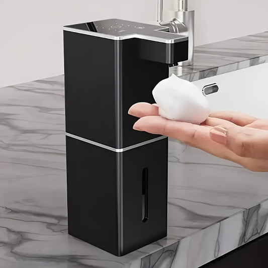 Automatic Soap Dispenser Touchless 13.5oz – Rechargeable Foaming Hand Soap Dispenser for Bathroom Kitchen Foam or Liquid Detergent Dispenser in Black or White