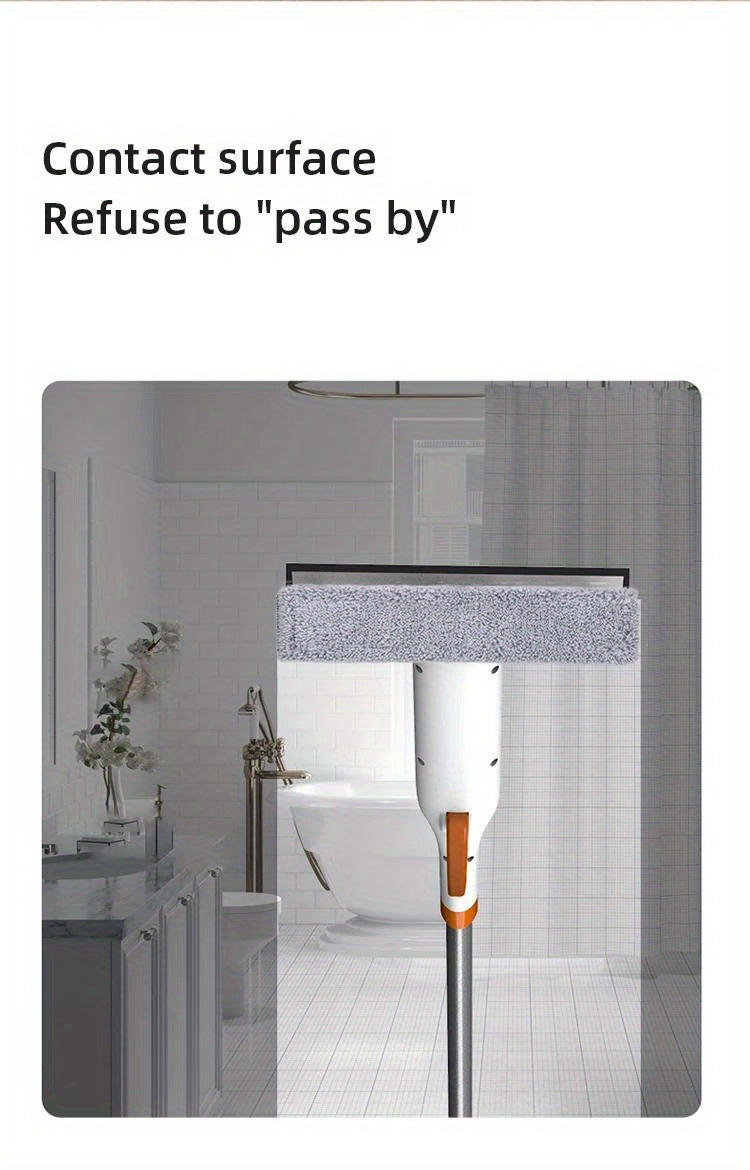 Window Cleaning Kit 3-in-1 Spray Bottle Scrubber & Squeegee with Metal Pole for High Windows, Shower Doors, Glass & Car Windshields – All-in-One Home Glass Cleaner Tool