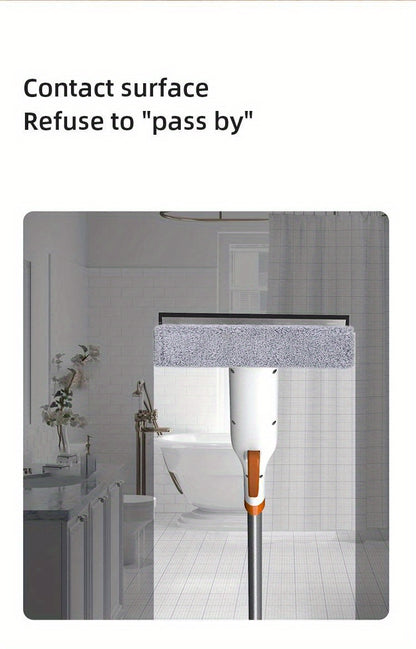 Window Cleaning Kit 3-in-1 Spray Bottle Scrubber & Squeegee with Metal Pole for High Windows, Shower Doors, Glass & Car Windshields – All-in-One Home Glass Cleaner Tool