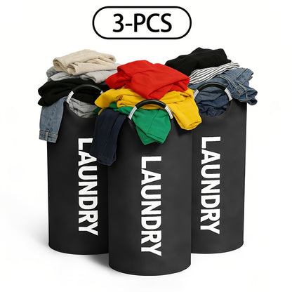 Foldable Laundry Basket with Handles Large Oxford Cloth Collapsible Hamper 3 Pack 4 Pack for Bedroom Bathroom Dorm Laundry Room Dirty Clothes Storage