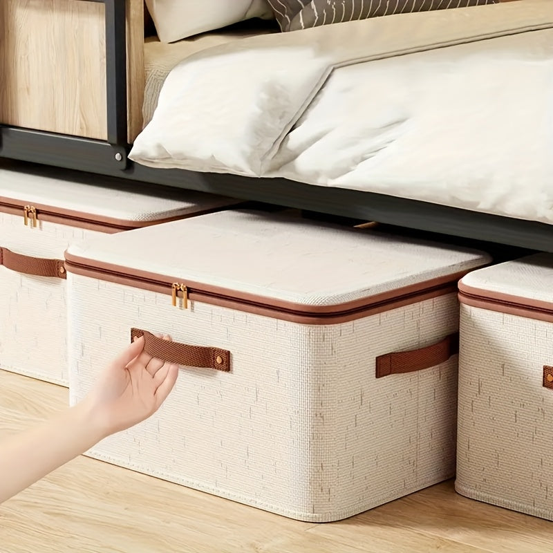 Foldable Storage Bins with Lids 2 Pack Large Capacity Collapsible Organizer for Clothes, Blankets, Books, Toys & Under-Bed Storage – Space Saving Home Storage Solution